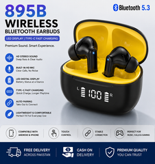 895B Wireless Bluetooth Earbuds with LED Display & Type-C Fast Charging | Android & iPhone Compatible
