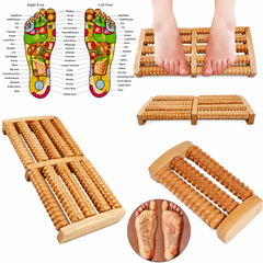 Wooden Foot Massager Roller for Pain Relief & Blood Circulation | Natural Wooden Foot Therapy Roller